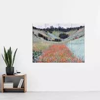 Artery8 Claude Monet aguonų laukas įduboje prie Giverny Xl didelis plakatas (8 sekcijos) laukas