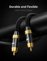 Emk Subwoofer kabelis Rca skaitmeninis koaksialinis 24k paauksuotas 5m