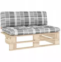 Lauko baldų komplektas Sodo vidurinė sofa iš palečių, impregnuota mediena