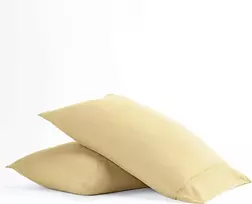 Simple Cushion 2 dalių itin minkštų pagalvių užvalkalų komplektas, aukso spalvos, standartinis