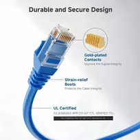 Cat 6 Lan kabelis 30 cm, 5 spalvų rinkinys