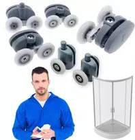 Dušo kabinos ratukai, komplektas, dušo kabinos ratukas