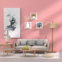 Lecylanker sieninė lentyna, balta, 3 dalių rinkinys, plaukiojančios lentynos, balta, lengvas surinkimas, 29 x 29 x 18 cm, pvc, praktiška ir dekoratyvinė lentyna vaikų kambariui, vonios kambariui, svetainei, miegamajam ir kt. (3 vienetai)