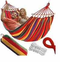 Ecarla Xxl dvivietis hamakas su rėmu 260x160 150kg raudonas