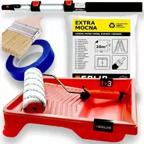 Dažymo rinkinys Solid Zm4 volelis 25cm teleskopinis kotas vonelė juosta teptukas plėvelė
