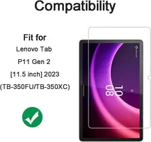 Hygmocc Lenovo Tab P11 Gen 2 [11.5 colio] 2023 ekrano apsauga, grūdinto stiklo ekrano apsauga, atspari įbrėžimams, be burbuliukų, didelės raiškos (2 vnt.)
