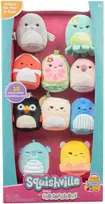 Jazwares Squishville Sqm0447 - 10 šventinių super minkštų mini Squishmallows 5 cm pliušinių figūrėlių rinkinys
