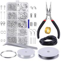 Papuošalų gamyba Karoliukų vėrimas Mini replės Įrankių rinkinys Apvalios, plokščios, ilgianosės Whole set gray