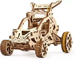 Ugears Mini Buggy - 3d dėlionė suaugusiems - mechaninis modelių rinkinys mažiems automobiliams - modelių rinkiniai - lengvas surinkimas pačiam - puiki dovana berniukams ir mergaitėms
