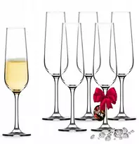 Kadax taurės šampanui prosecco vynui 200 ml rinkinys 6 vnt