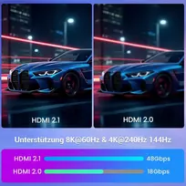 Etseinri 8k 4k Hdmi 2.1 kabelis 3m, sertifikuotas 48gbps itin didelės spartos hdmi kabelis 4k 120hz 8k 60hz 10k earc hdcp 2.2&2.3 dynamic hdr dolby atmos, suderinamas su ps5 XBOX hdtv monitoriumi