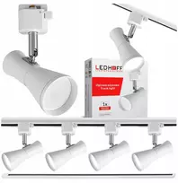 Led šyninis šviestuvų rinkinys su 1m bėgeliu, 4 vnt.