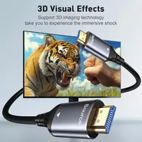 Wtpgti 8k Hdmi šviesolaidinis kabelis 20 m, Hdmi 2.1 kabelis 48Gbps itin didelės spartos, skirtas montuoti sienoje Cl3, Aoc 8k @ 60hz, 4k @ 120hz/144hz dinaminis Hdr Earc Dolby Hdcp2.2 suderinamas su Ps5, XBOX Seriesx, Pc
