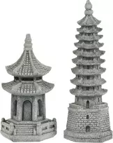 Happyyyami mini pagoda zen šešiakampių figūrėlės "pasidaryk pats" mikro kraštovaizdžio fėjų sodo lėlių namelio ornamentai 2 vnt.