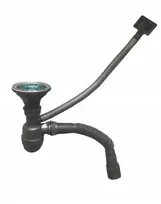 Butelinis sifonas vienos kameros kriauklei su perpildymu ir 90 mm sieteliu
