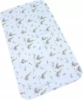 Laminia Muslino paklodė su guma lopšiui 50x83 Žąsys
