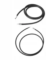 2 vnt. juodas 3 mm guminis chokeris iš nerūdijančio plieno