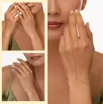 Astraglam auksinė moteriška apyrankė su 18k aukso danga, elegantiška apyrankė moterims, reguliuojamų apyrankių rinkinys, auksiniai papuošalai kaip dovana