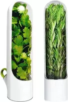 2 x fresh herb keeper, herb savour pod, vanilla keep fresh cup, fresh vegetable storage bottle skirtas laikyti kalendrą, mėtas, petražoles, smidrus, talpina daržoves