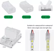 Aroidful 10 Led juostų jungčių rinkinys, 2 kontaktų Led adapterio jungtis, 10 mm Led juostos jungiamasis kabelis, skirtas Smd 5050/3528 Led juostai su atsuktuvu