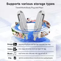 Usb atmintinė, skirta iphone 256gb, mfi sertifikuota, xaytrre atmintinė 3 viename, atmintinė usb 3.0, nuotraukų atmintinė, flash atmintinė, skirta ios, ipad, otg android mobiliesiems telefonams, nešiojamam kompiuteriui, pc (sidabrinė)