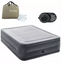 Intex Pripučiamas dvivietis čiužinys su įmontuotu elektriniu siurbliu, patvarus