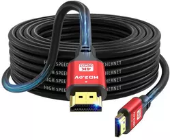 Jojobnj 4k Hdmi kabelis 12m didelės spartos Hdmi 2.0 kabelis 4k@60hz 18gbps Ultra Hd Ethernet Audio Return Video 4k 1080p 3d Arc Hdr suderinamas su XBOX Ps5 Ps4 Hdtv nešiojamu kompiuteriu ir kt. (raudonas)