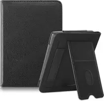 Topcase dėklas, skirtas Kobo Clara Colour / Bw / Clara 2e 2022 / Tolino Shine 4 su stovu ir riešo dirželiu, 6 colių Ereaderis su automatine miego/budėjimo funkcija (juodas)