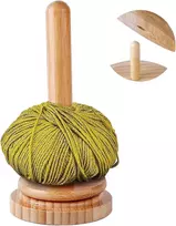 Wool Ball Holder Wood, siūlų laikiklis be mazgų, vilnos vyniotuvas su rutuliniu guoliu, vertikalus siūlų laikymas, dovana nėrimo mėgėjams, nėrimo mezgimo amatų reikmenys