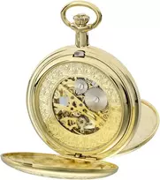 Eichmüller Since 1950 kišeninis laikrodis mechaninis rankinis užvedimas skeletas mechanizmas su grandinėle 8214-01, elegantiškas