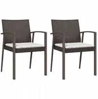 Rudos spalvos Pe ratano sodo kėdė 56,5x57x83 cm + pagalvėlė kre; 110 kg; st
