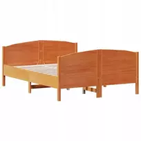 Lova Lovos rėmas su galvūgaliu, vaškuota ruda, 140x200 cm, pušies medienos