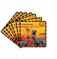 Vienkartinės servetėlės Dinozaurai Jurrasic gimtadienio 20 vnt.