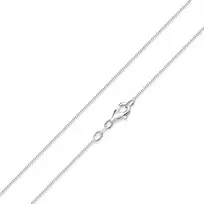 Sidabrinė grandinėlė su deimantais moterims, 1.1 mm, 40-120 cm