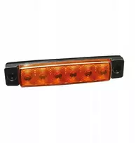 Lampa 6xled gabaritinis žibintas 9/32v atsparus vandeniui s-23 oranžinis