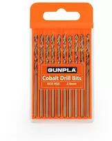 Gunpla M35 Hss kobalto grąžtų rinkinys 2.0 mm 10 dalių spiralinis grąžtas plieno grąžtas geležies grąžtų rinkinys nerūdijančiam plienui, aliuminiui, kietam plastikui ir medienai