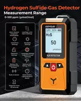 Goyojo dujų detektorius, 0–100 ppm (μmol/mol) vandenilio sulfido dujų monitorius, elektrocheminis H₂s jutiklis su garsiniais ir optiniais aliarmais bei Lcd ekranu