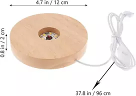 Doitool krištolo rutulio pagrindo stovas įkrovimo krištolo šildymo lempa selenito bokšto dervos šviesos apvalaus tipo pagrindas stovui usb stiklinis stalo stovo pagrindas krištolo lempa krištolo rutulio pagrindas