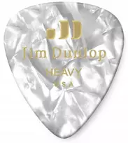 Dunlop 483r04hv Celluloid gitaros mediatoriaus Heavy - balta perlamutrinė