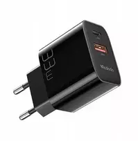 Tinklo įkroviklis Mcdodo Ch-0922 Usb + Usb-c, 33w + Usb-c kabelis (juodas)