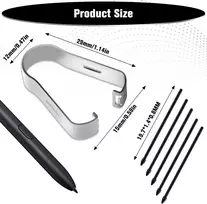 Ukofew 5 vnt. S-pen pakeitimo antgalių rinkinys, S Pen antgaliai su įrankiu, liečiamojo rašiklio S Pen antgaliai, skirti Galaxy Tab S6/s6lite/s7/s8/s9/note10/note20/note10+/note20 Ultra/s21u/s22u/s23u, juodi