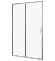Dušo durys nišai stumdomos 90cm chromo spalvos Walk-in kabina stiklas sienelė