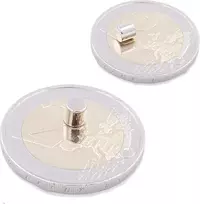 Brudazon 50 mini diskiniai magnetai 4 x 4 mm N52 stipriausio lygio neodimio magnetai itin stiprūs magnetai modelių gamybai, nuotraukoms, lentoms, skelbimų lentoms, šaldytuvams, rankdarbiams, itin stiprūs magnetiniai diskai