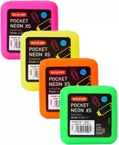 Curver Pocket Box Neon Xs 4 skirtingų spalvų dėžutė smulkiems daiktams su dangteliu ir uždarymu spragtelėjimu, 4 vnt.
