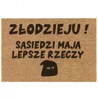 Kokoso pluošto lauko durų kilimėlis su užrašu "juokinga"