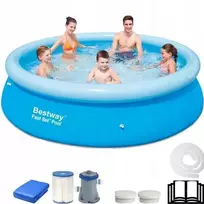Bestway 57400 išplečiamasis baseinas 305x76 su uždangalu