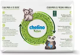 Chelino Nature sauskelnės vaikams, dydis 2 (3-6kg), 168 sauskelnės