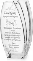 Vaza su graviravimu 32cm gimtadieniui, jubiliejui, vestuvių metinėms, įkurtuvėms