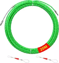 Kabelių traukiklis 20 m, φ 4 mm poliesterio ištraukiamas laidas, kabelių traukimo pagalba, tuščias vamzdis optiniam kabeliui, tinkamas optiniam, komunikacijų, buitinei elektrai, kabelių atitraukimas