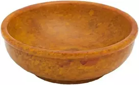Nklauso gintaro spalvos smilkalų dubuo, smilkytuvas, 10 cm skersmens, dekoratyvinis muilo akmens dubuo, muilo akmuo 7522